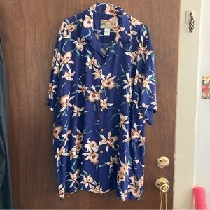 Floral Blue Men's Shirt